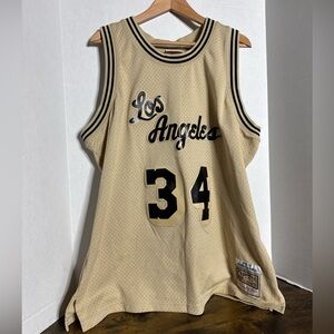 Mitchell & Ness LA Lakers Shaquille O'Neal #34 '96-'97 Lux Khaki Swingman Jersey